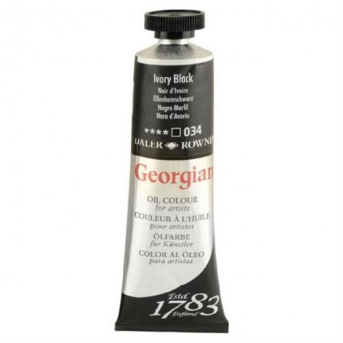 Daler Rowney Georgian Ivory Black 38 Ml. Oil Paint 034